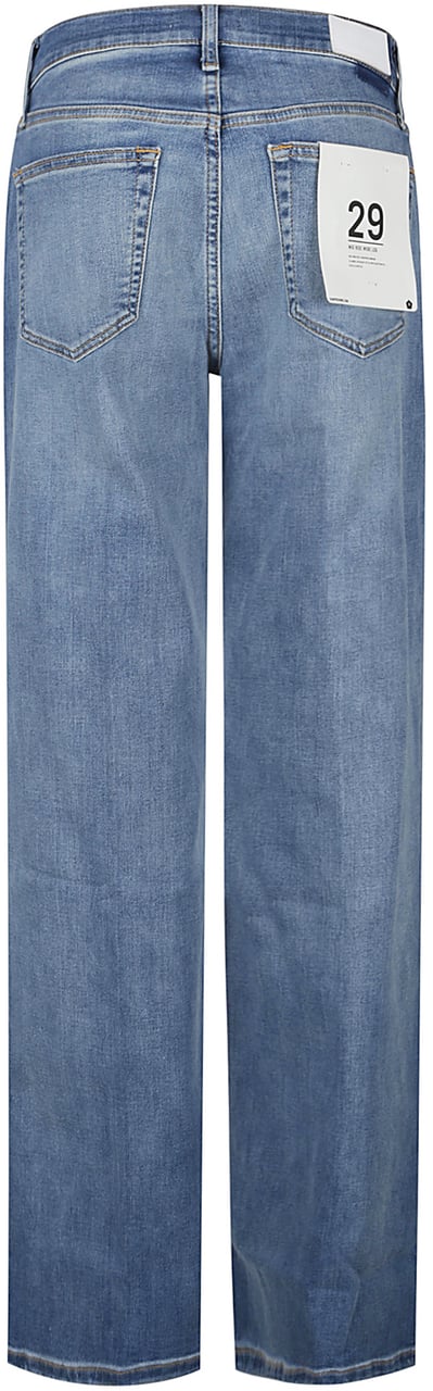 Re-Done Mid Rise Wide Leg Jeans Blue Blauw