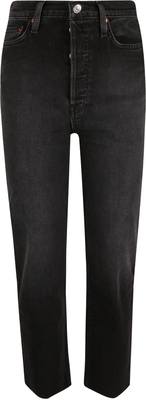 Re-Done 70s Stove Pipe Jeans Black Zwart