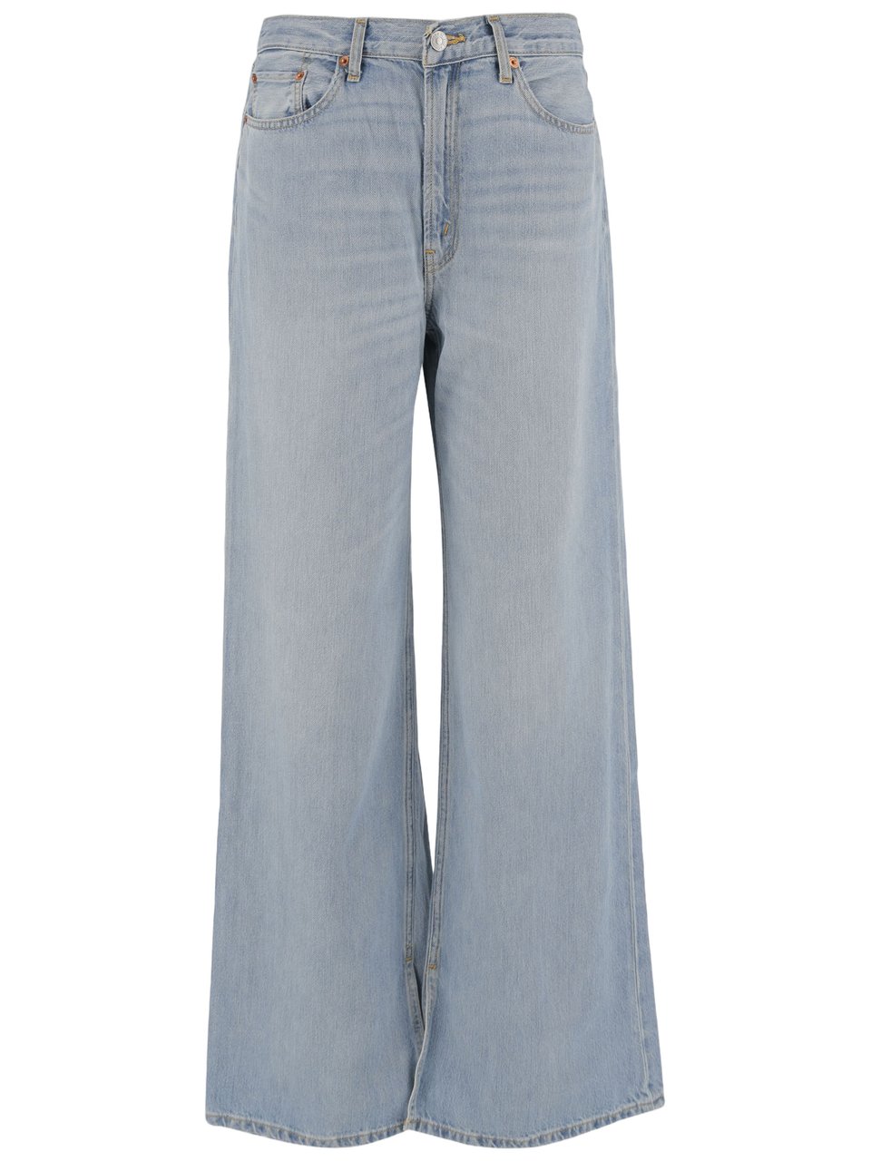 Re-Done Cotton Lyocell Wide-Leg Jeans Grijs