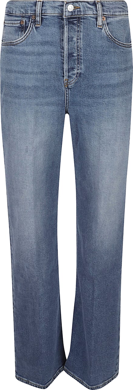 Re-Done High Rise Wide Leg Jeans Blue Blauw