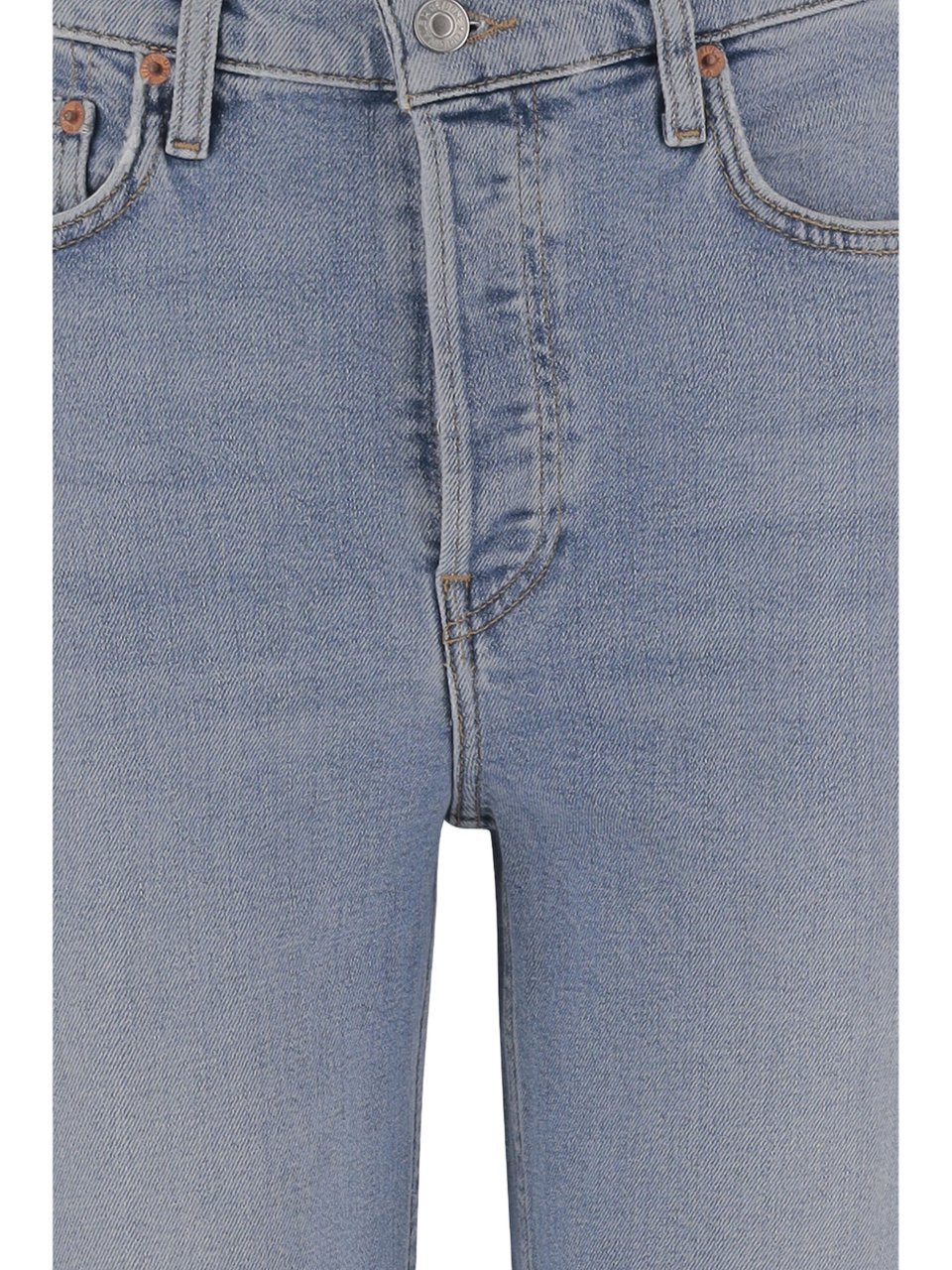 Re-Done Light Denim Jeans With Classic Five-Pocket Design Blauw