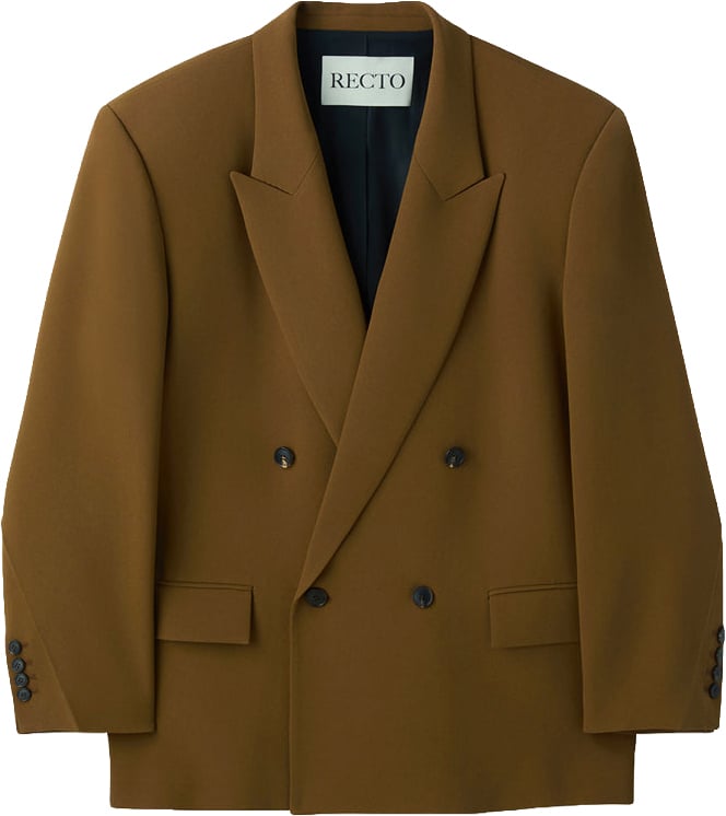 Recto Blazer Suit Double Fluid Ochre Divers