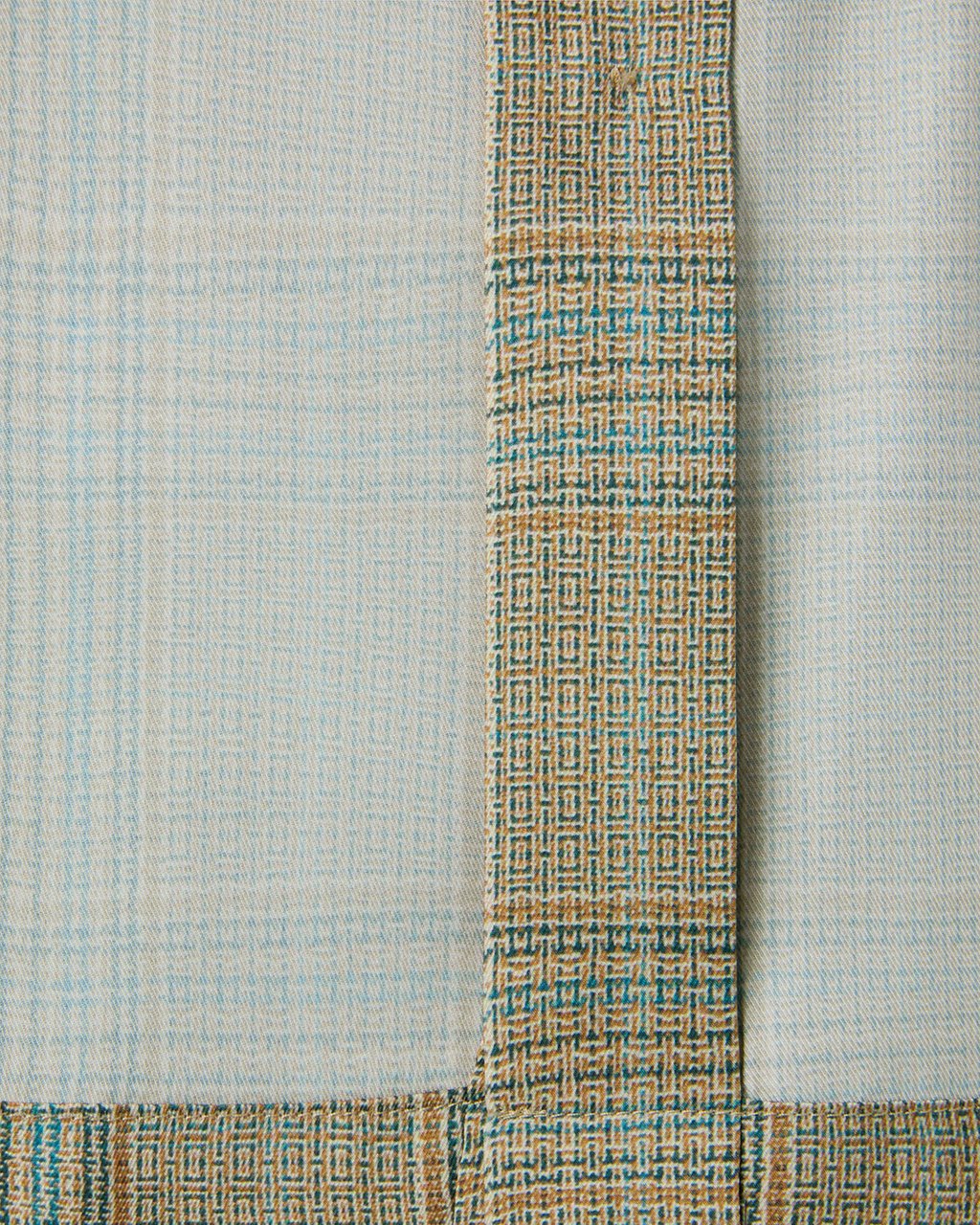 Recto Camicia 70S Vintage Check Beige Khaki Beige