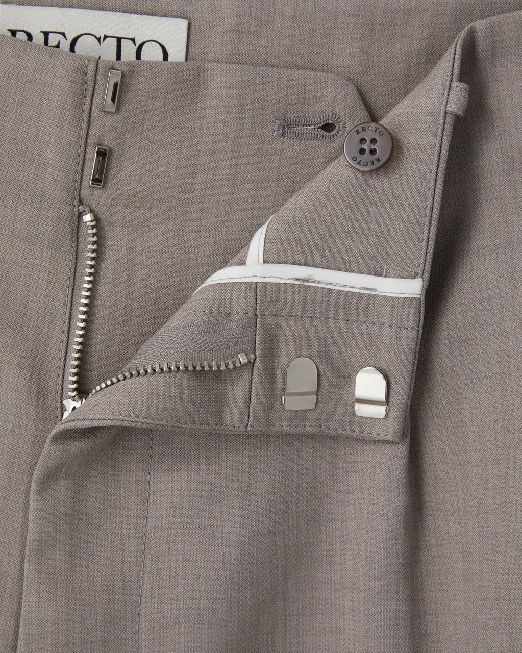 Recto Shorts Tucked Detail Sepia Grey Divers