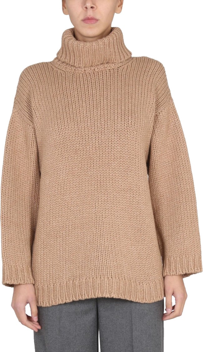 RED Valentino Wool And Lurex Blend Sweater Bruin