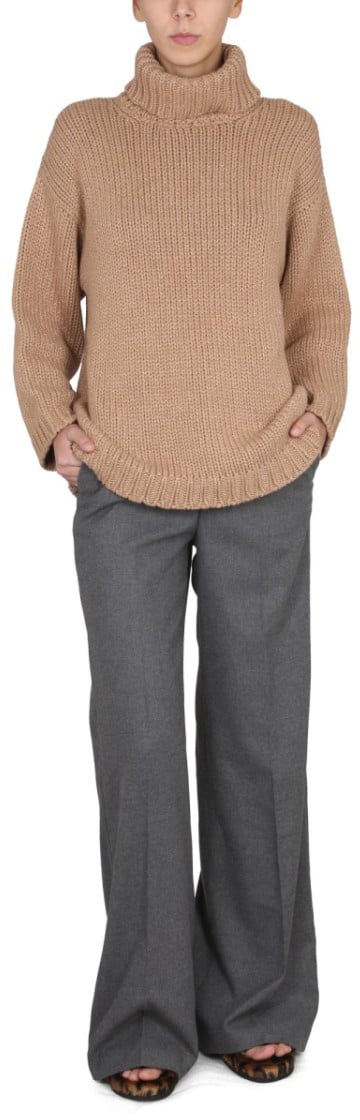 RED Valentino Wool And Lurex Blend Sweater Bruin