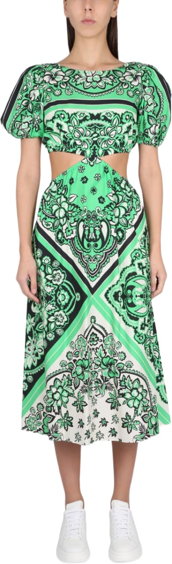 RED Valentino Bandana Print Dress Groen