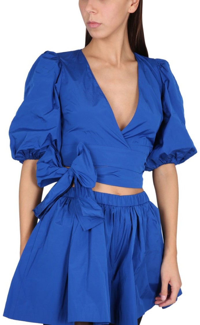 RED Valentino Taffeta Top Blauw