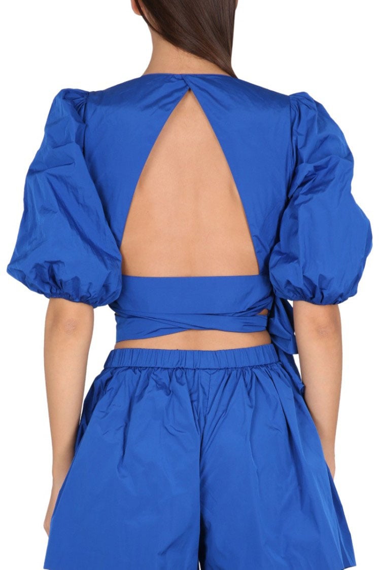 RED Valentino Taffeta Top Blauw