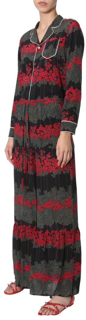RED Valentino Shirt With Dreaming Peony Print Zwart