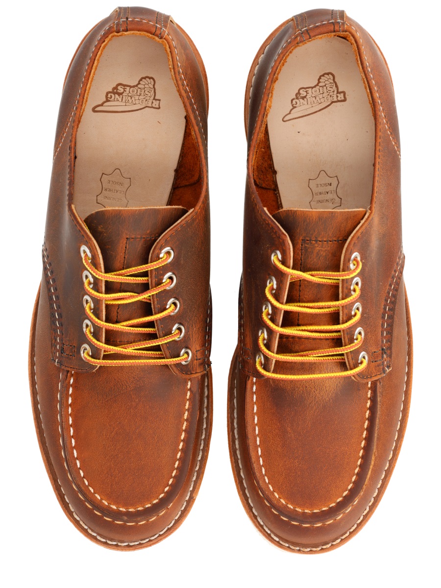 Red Wing Brown Shop Moc Oxford Stitching Leather Lace-Up Bruin