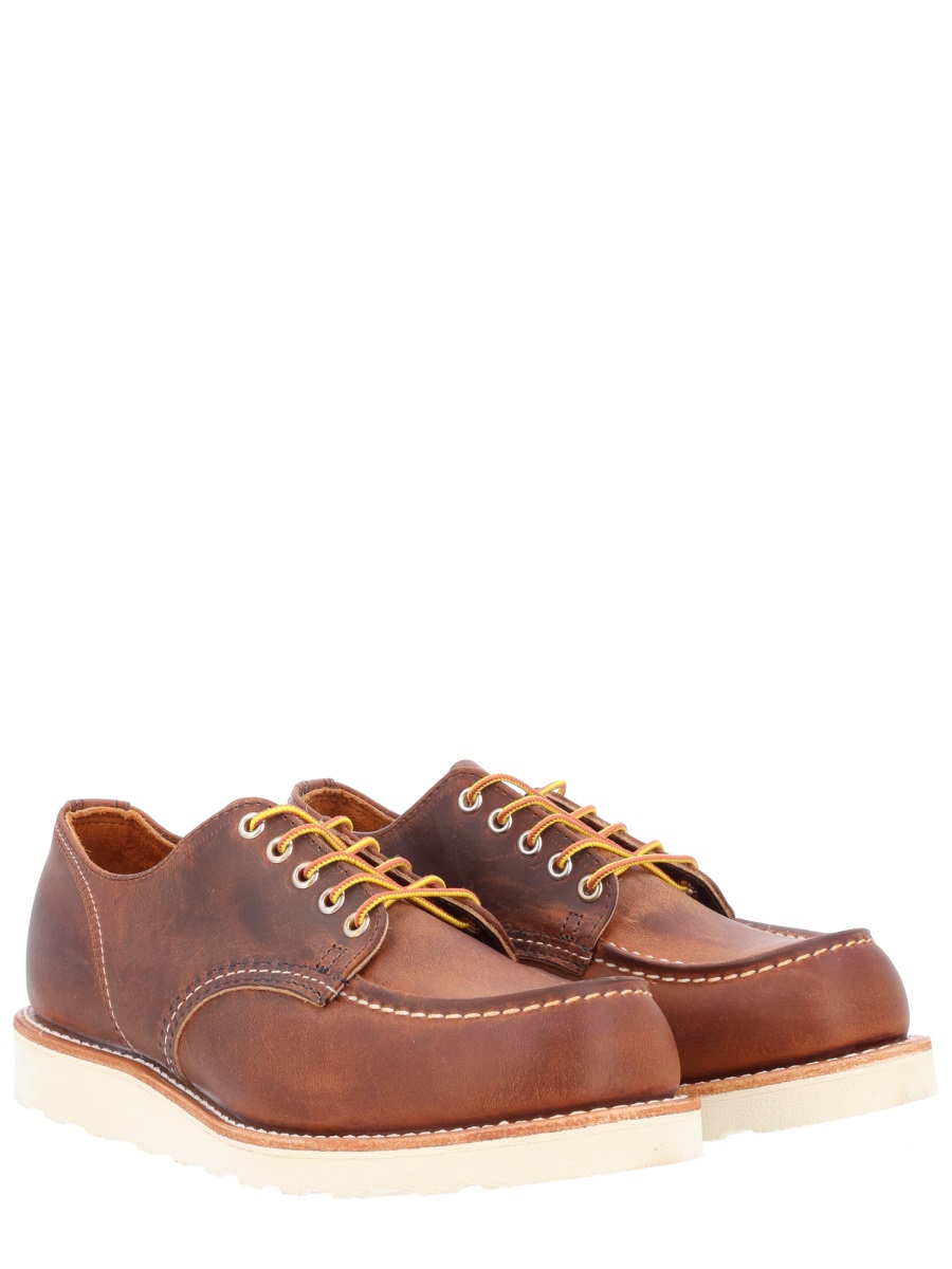 Red Wing Brown Shop Moc Oxford Stitching Leather Lace-Up Bruin
