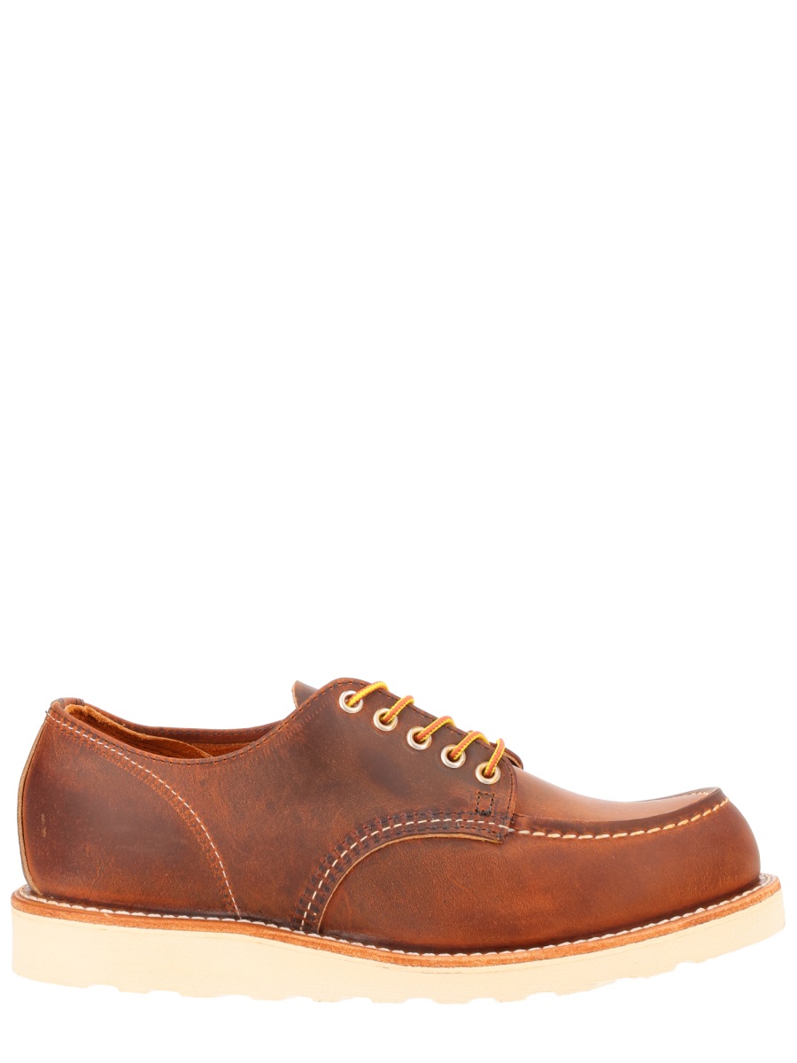 Red Wing Brown Shop Moc Oxford Stitching Leather Lace-Up Bruin