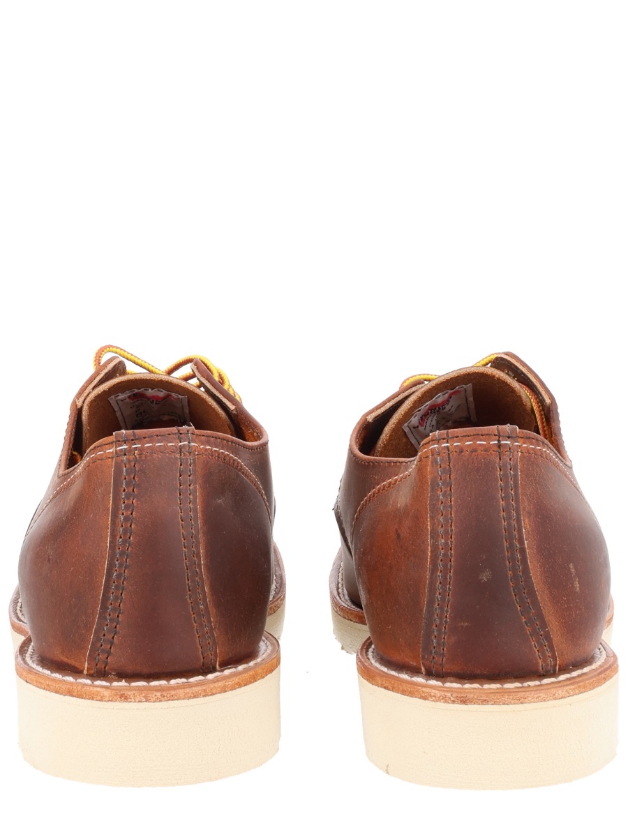 Red Wing Brown Shop Moc Oxford Stitching Leather Lace-Up Bruin