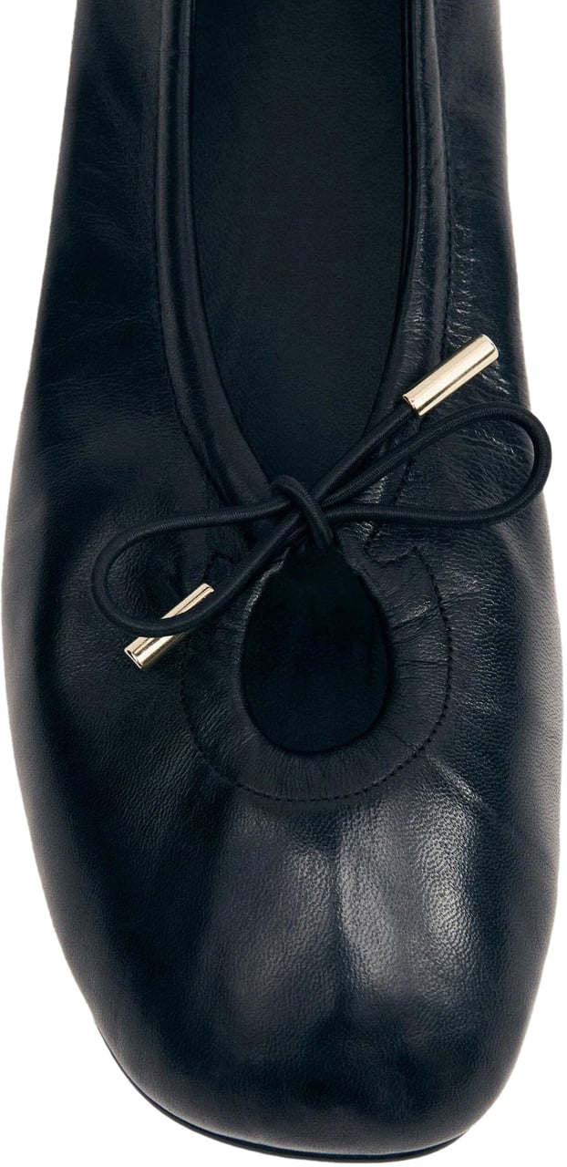 Redwings & Alohas Ballerine Rosalind Flat Leather Nere Roze