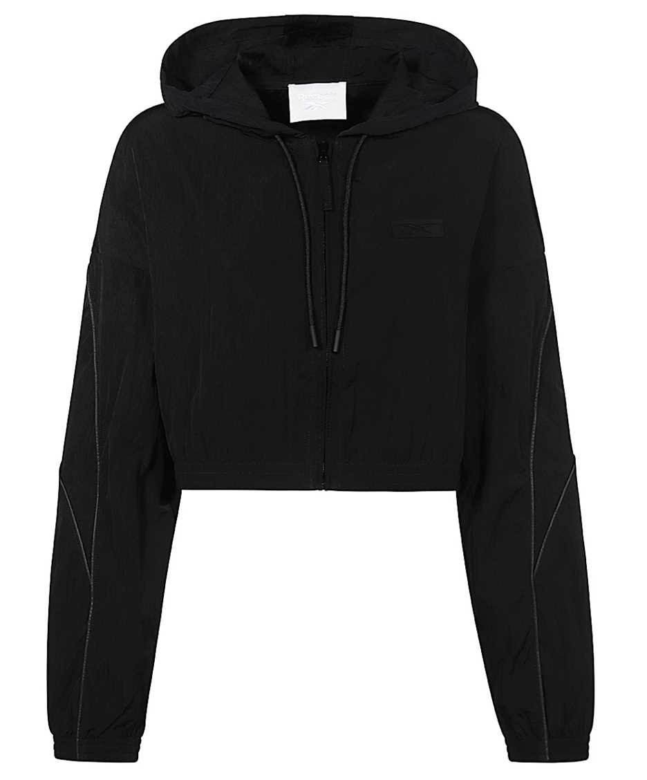 Reebok Hooded nylon jacket Zwart