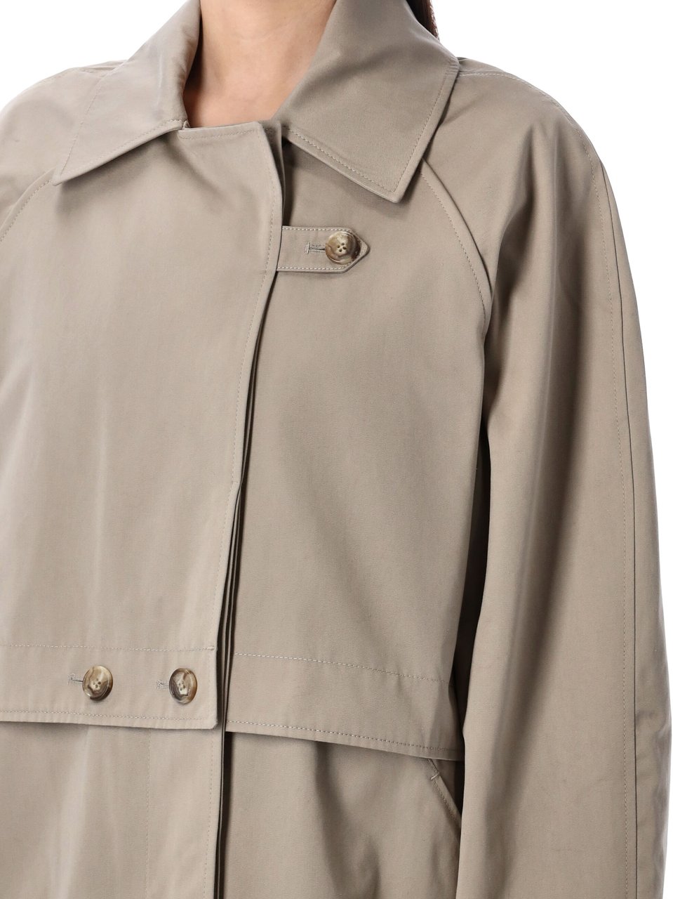 REMAIN Birger Long Trench Coat Crockrey Beige Beige