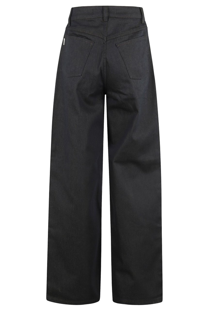 REMAIN Birger Espresso Cocoon Denim Pants With Hidden Closure Zwart