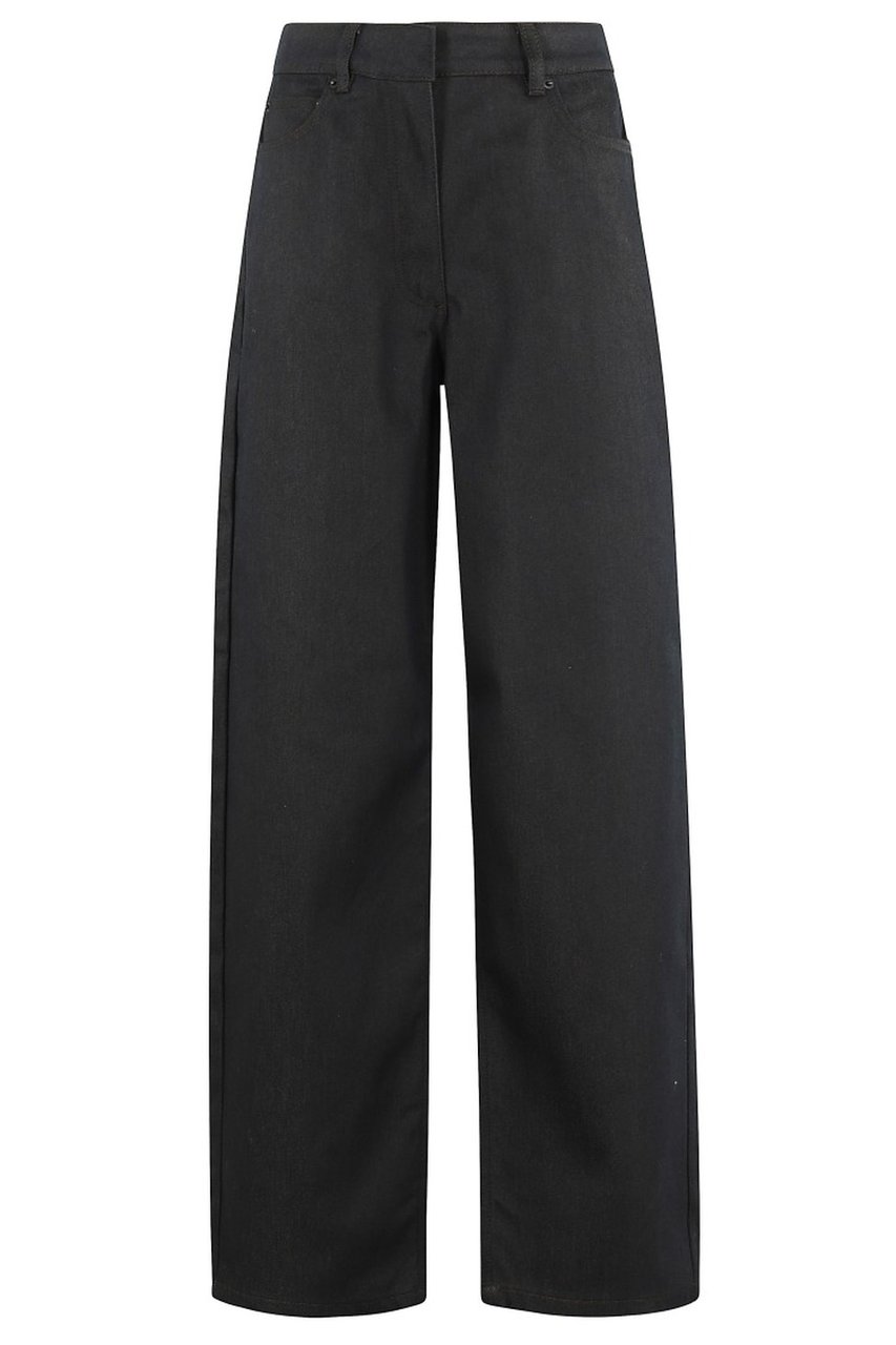 REMAIN Birger Espresso Cocoon Denim Pants With Hidden Closure Zwart