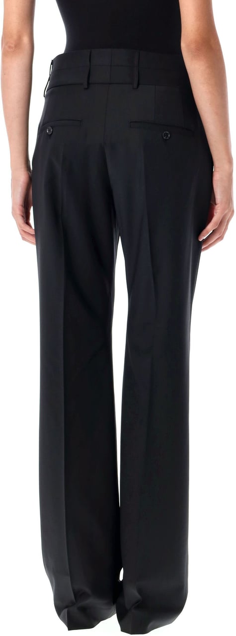 REMAIN Birger Double Waistband Pant Nero Zwart