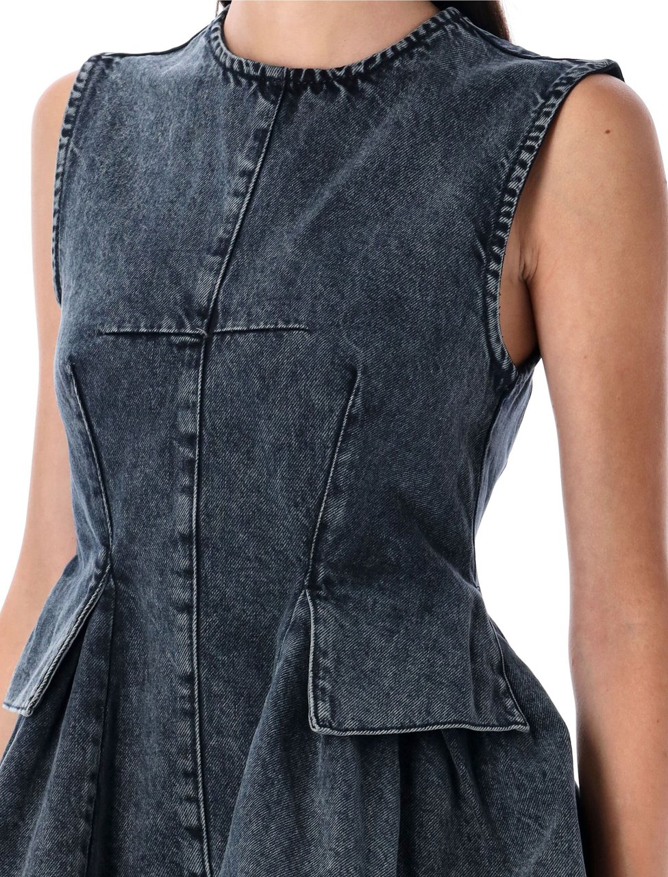 REMAIN Birger Peplum Top Nero Zwart