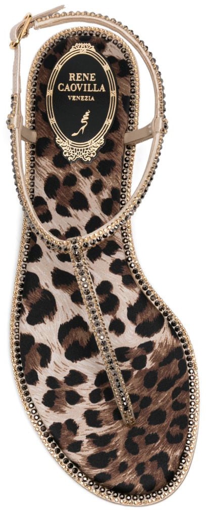 Rene Caovilla Sandals Leopard Print Dierenprint