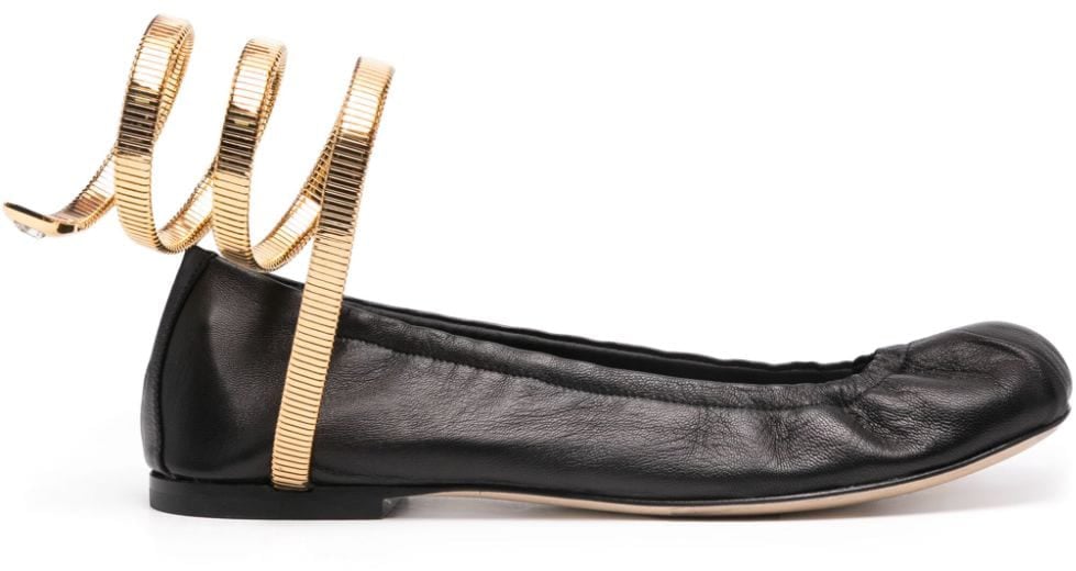Rene Caovilla Flat Shoes Black Zwart