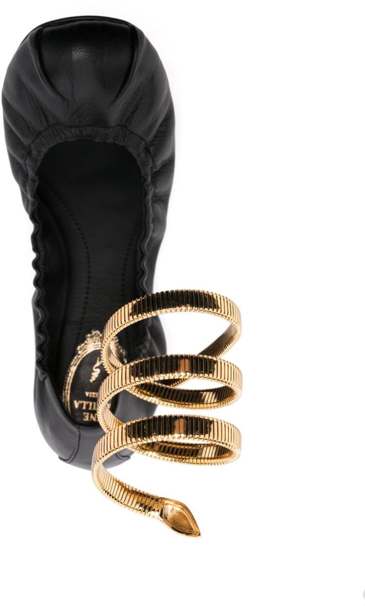 Rene Caovilla Flat Shoes Black Zwart