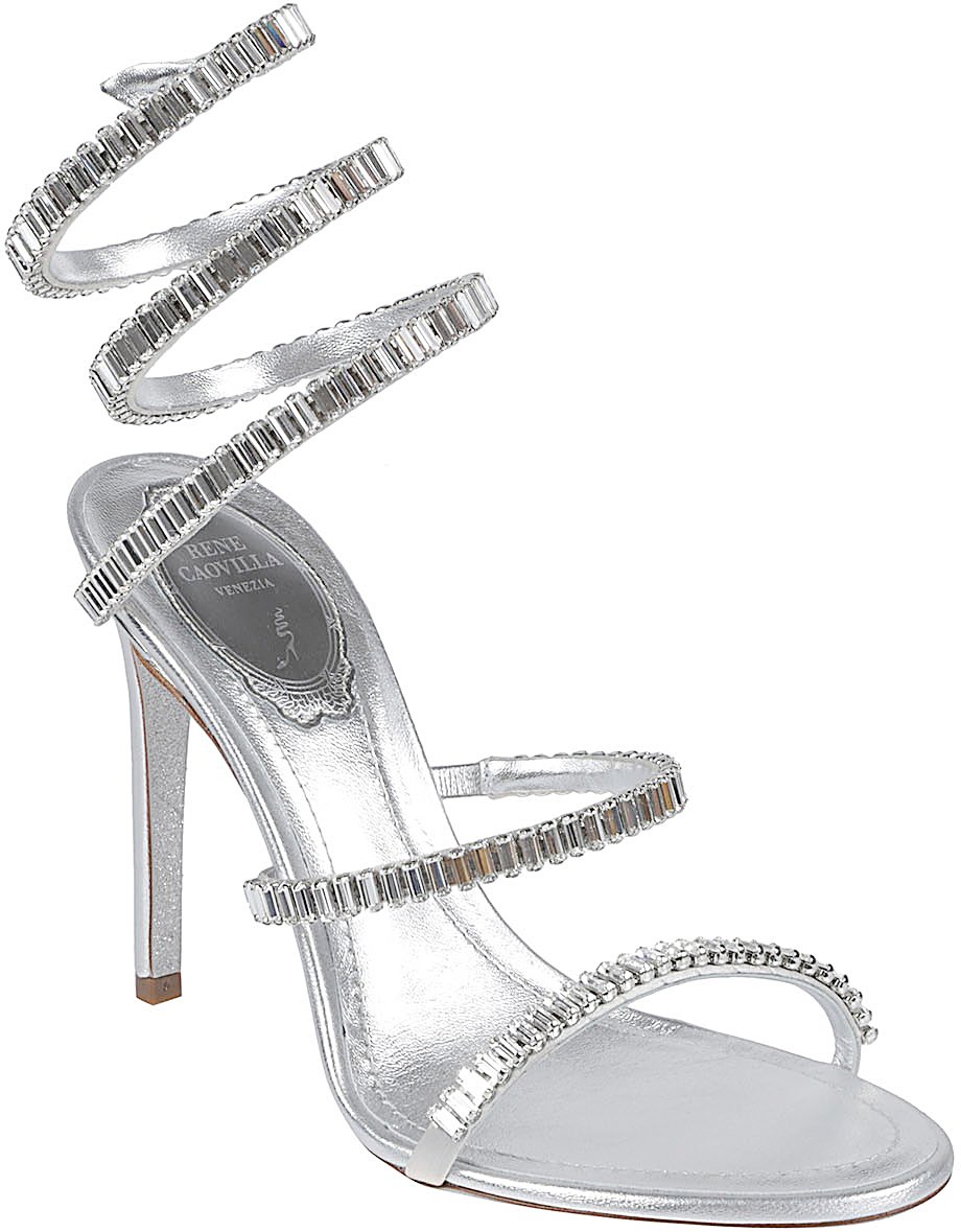 Rene Caovilla Sandals Silver Zilver