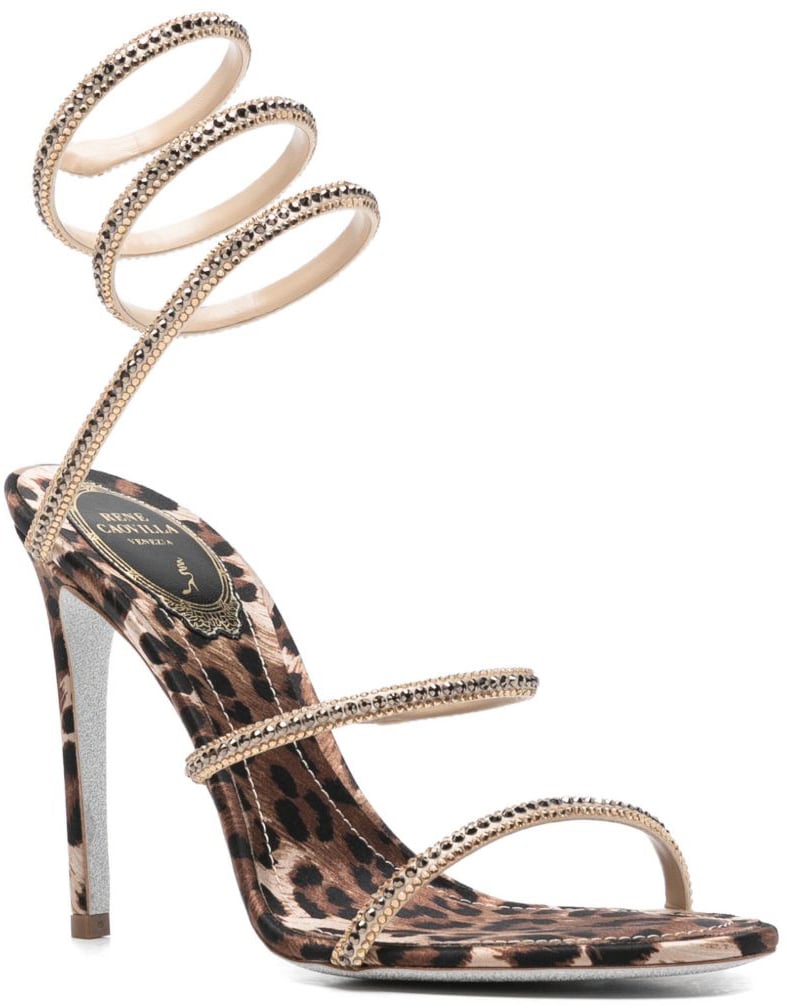 Rene Caovilla Sandals Leopard Print Bruin