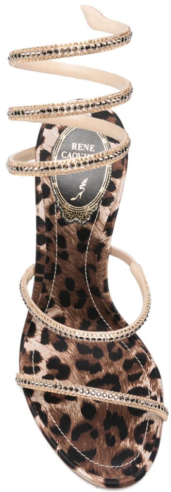 Rene Caovilla Sandals Leopard Print Bruin