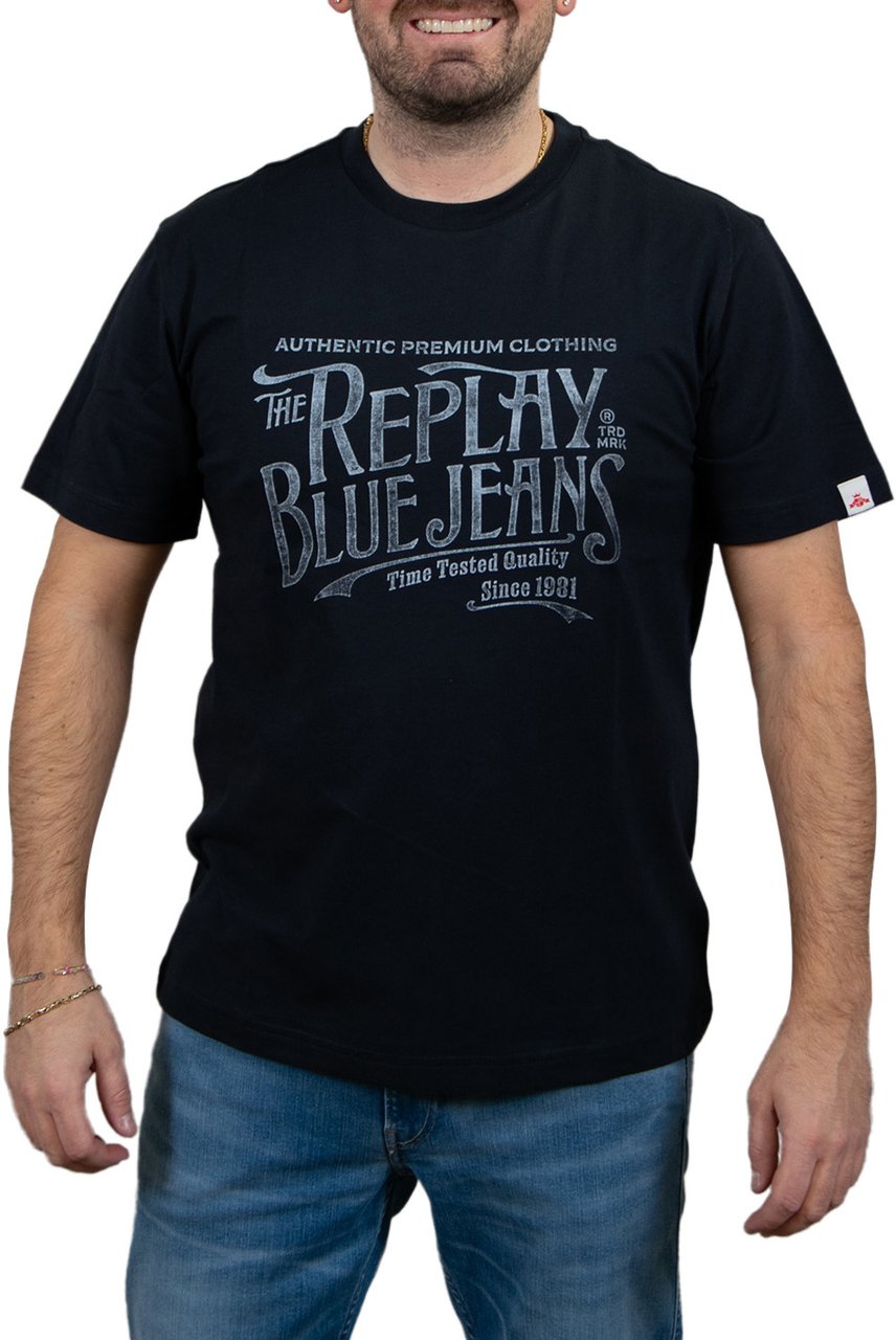 Replay Replay T-Shirt Royal Eagle Blauw