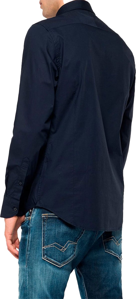 Replay Replay Cotton Shirt Blauw