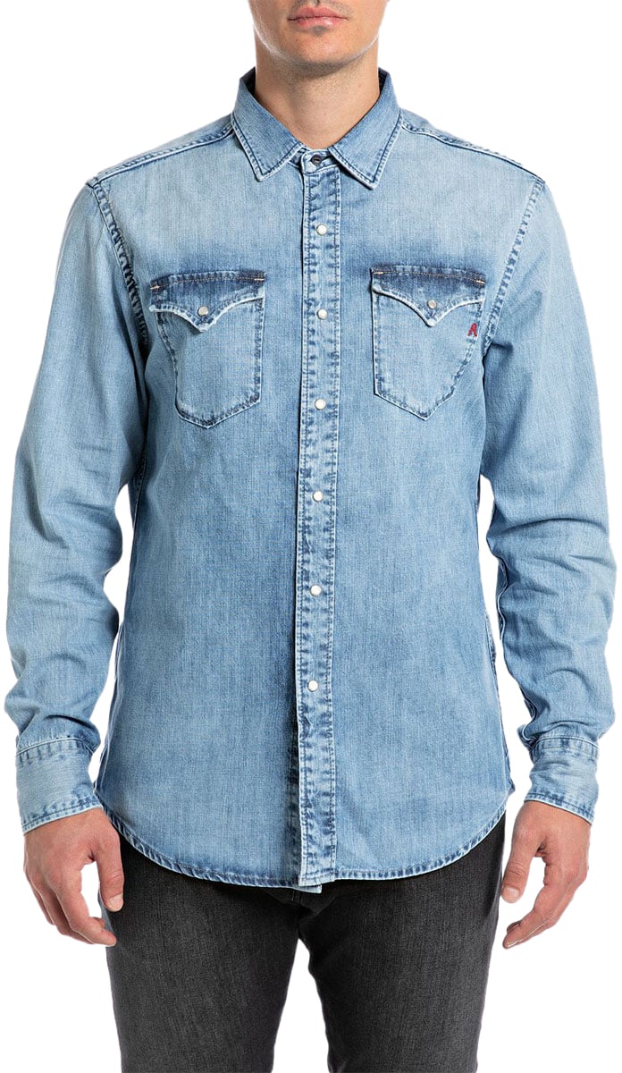 Replay Replay Camicia Blauw