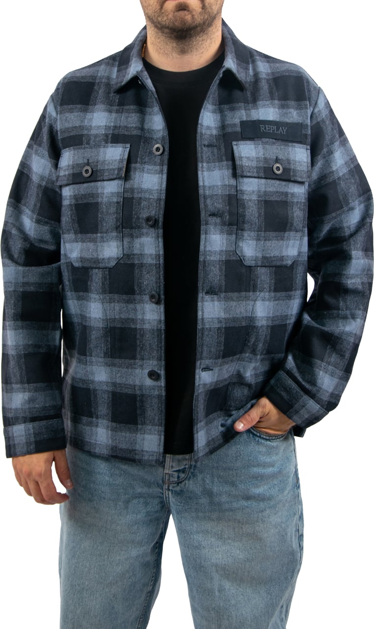 Replay Replay Giubbino Overshirt Blauw