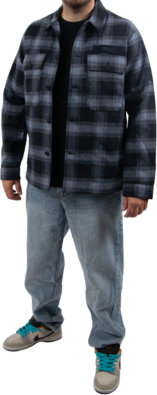 Replay Replay Giubbino Overshirt Blauw