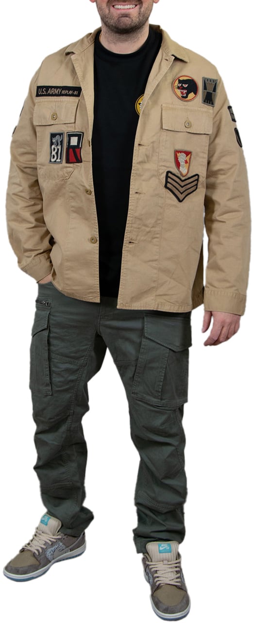 Replay Jacket Overshirt Groen