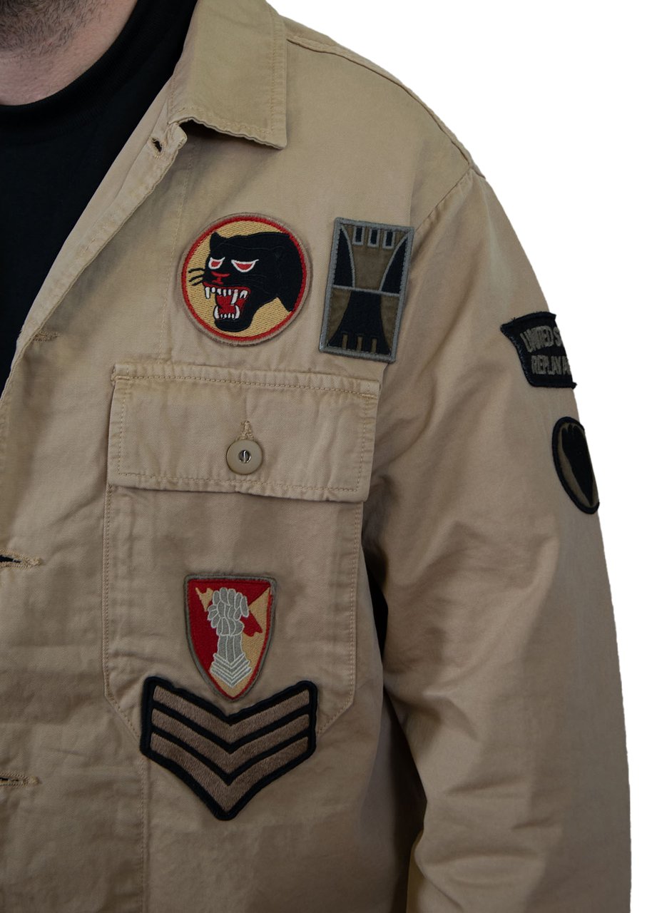 Replay Jacket Overshirt Groen