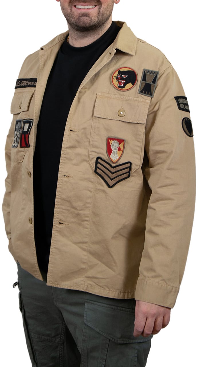 Replay Jacket Overshirt Groen