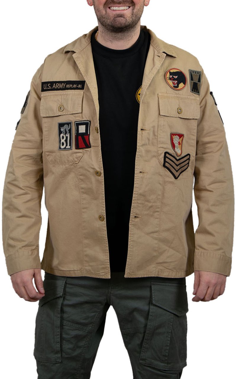 Replay Jacket Overshirt Groen