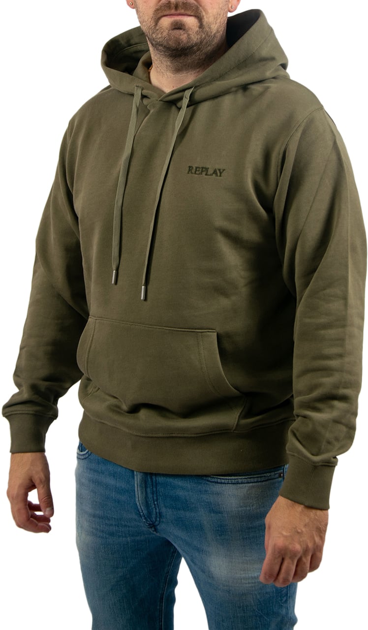 Replay Felpa Hoodie Groen