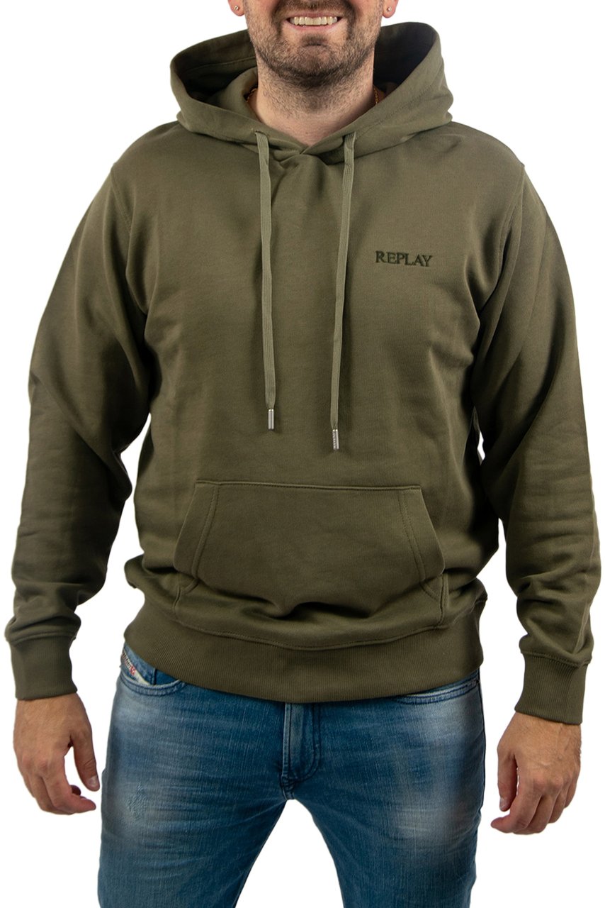 Replay Felpa Hoodie Groen