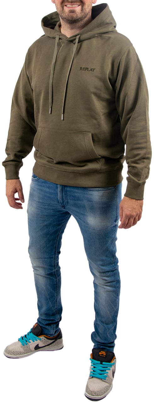 Replay Felpa Hoodie Groen