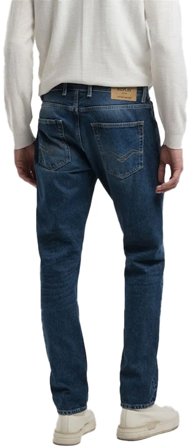 Replay Replay Grover Straight Fit Blauw