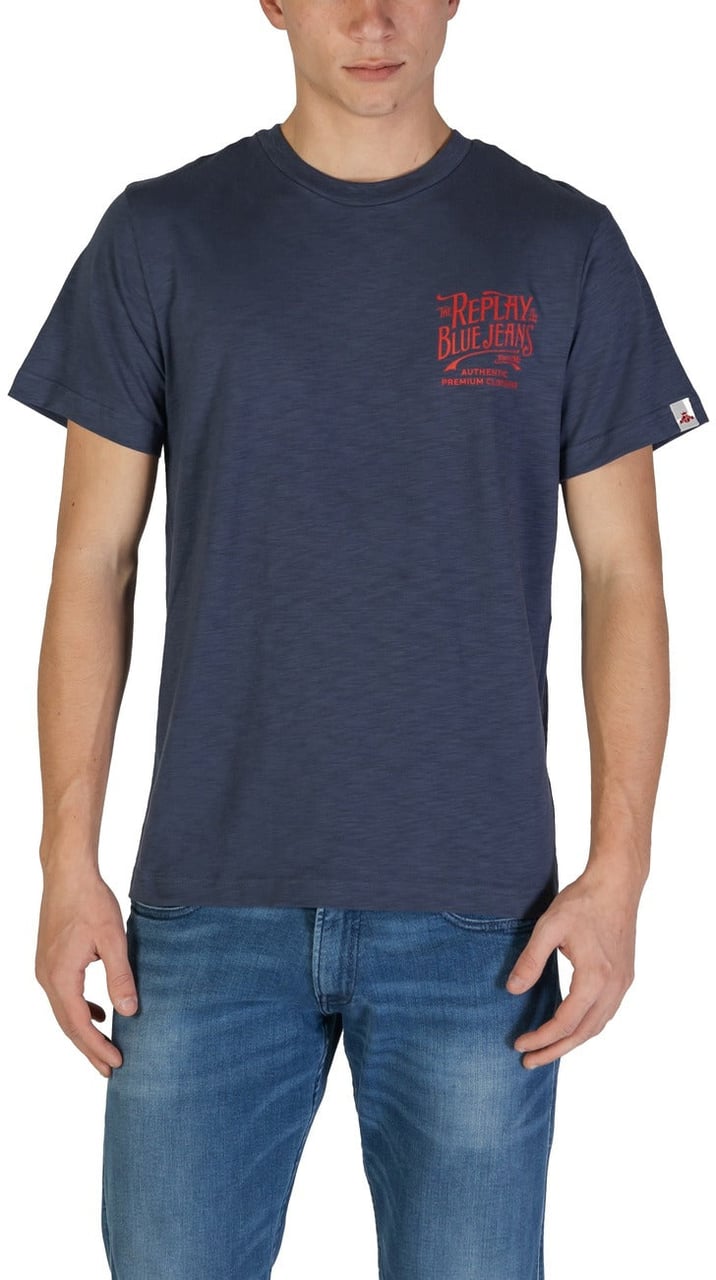 Replay Men T-Shirt Blauw