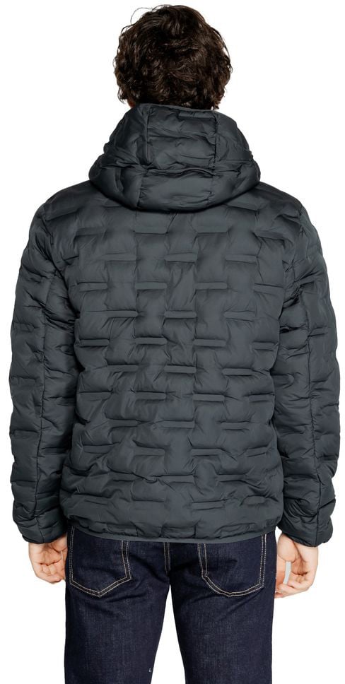 Replay Blue Polyester Full-Length Jacket Blauw