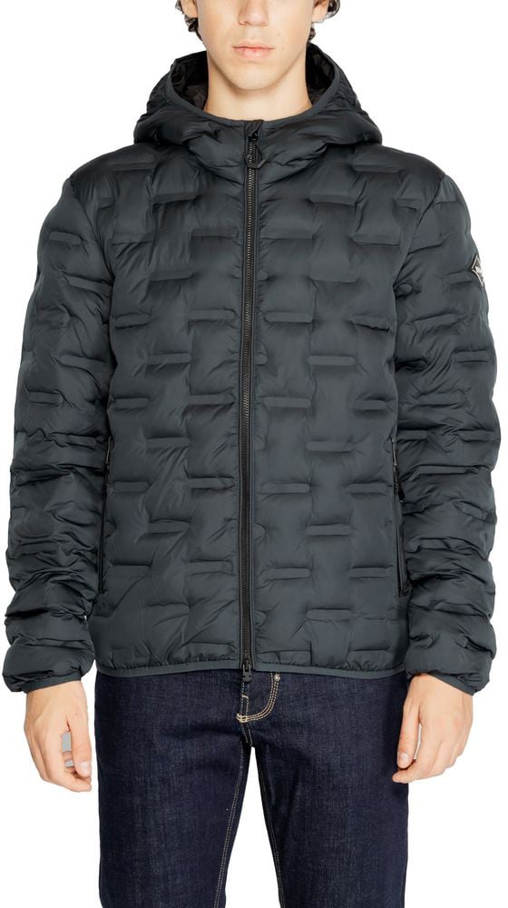 Replay Blue Polyester Full-Length Jacket Blauw