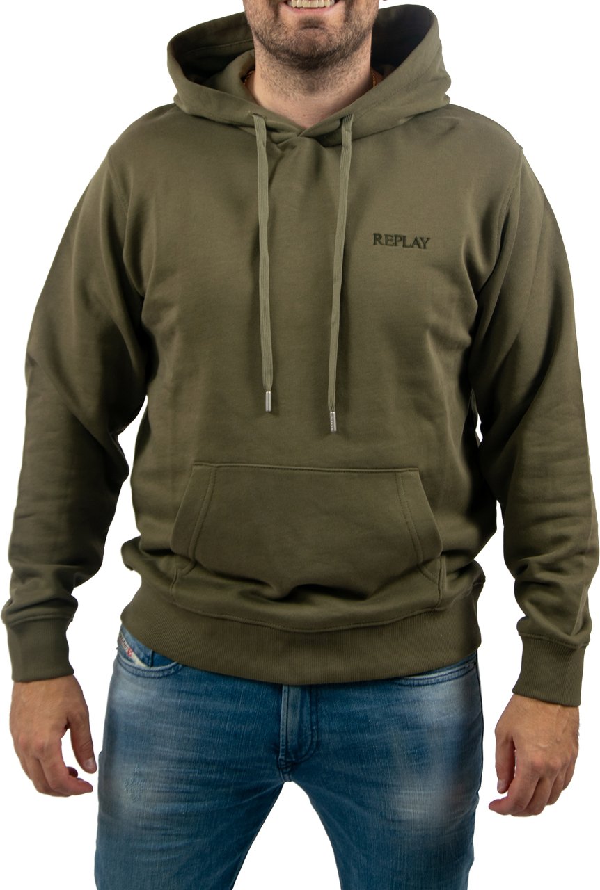 Replay Felpa Hoodie Groen