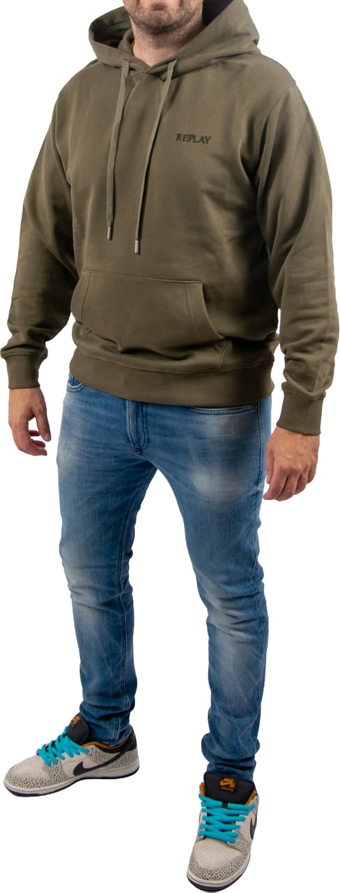 Replay Felpa Hoodie Groen