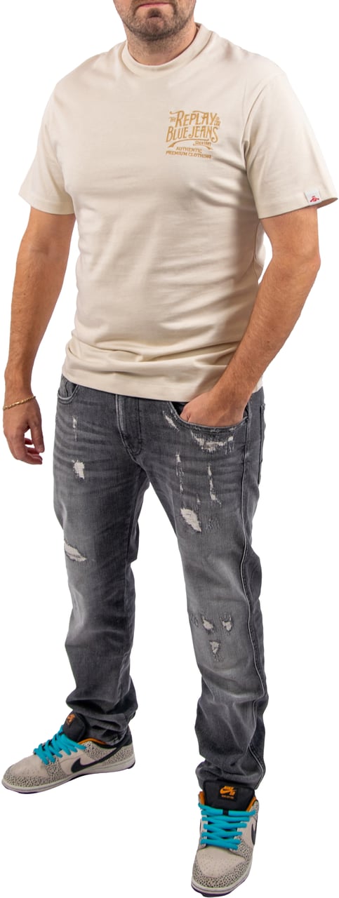 Replay Replay Anbass Power Stretch Broken Repaired Grijs